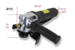 Image of Beta Tools 1936/4A Compact Air Angle Grinder Disc: 115mm 11000rpm 660W 019360024