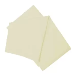 Image of Belledorm 200 Thread Count Cotton Percale Flat Sheet (Double) (Ivory)