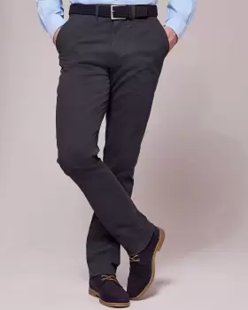 Image of Cotton Traders Mens Wrinkle Free Stretch Chino Trousers in Grey