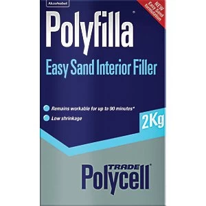 image of Polycell Trade Polyfilla Easy Sand Interior Powder Filler - 2kg