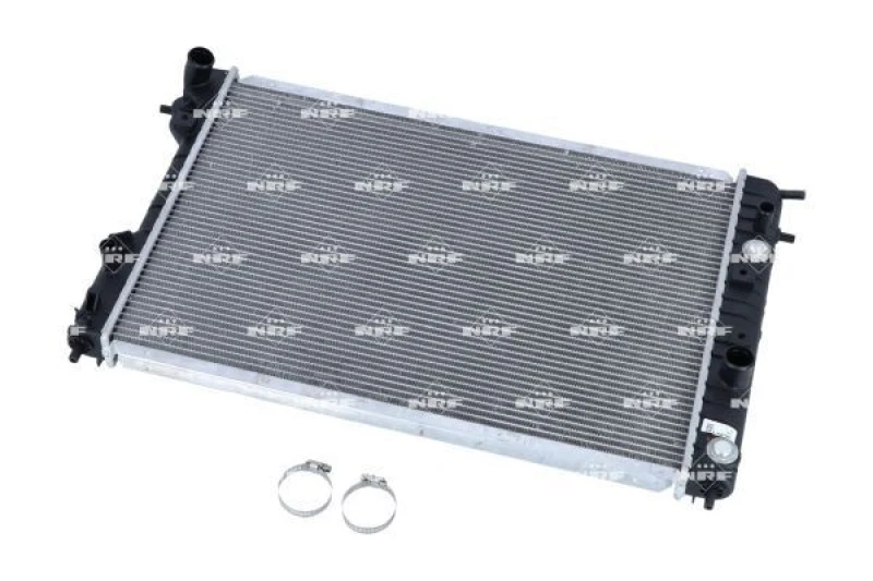 Image of NRF 53871 Engine radiator EASY FIT Brazed cooling fins, Aluminium, with mounting parts Aluminium Radiator,engine cooling (470)