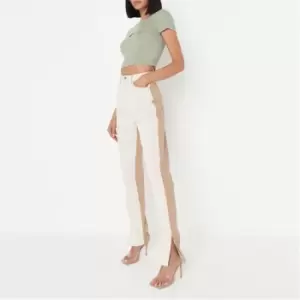 Missguided Hem Wrath Jean Co Ord - Brown