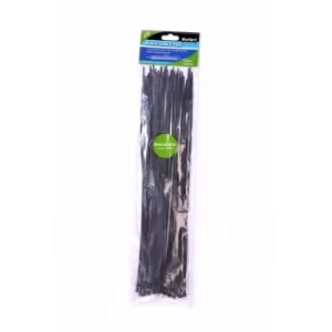 image of 50 Piece 3.6MM X 350MM Black Cable Ties