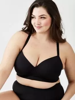 Image of Oola Everyday Moulded T-Shirt Bra - Black, Size 42F, Women