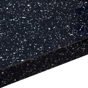 38mm Astral Black Gloss Square edge Laminate Breakfast bar L2m D900mm