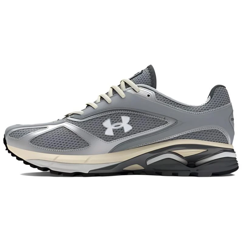 Image of Under Armour Under Armour Apparition Steel Ivory Dune Unisex Sneakers Grey Metallic-Silver 3027595-100 45