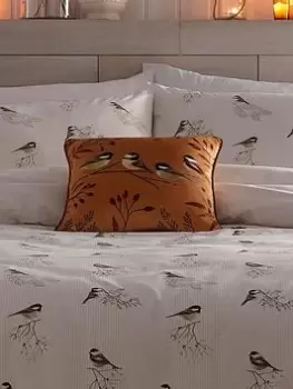 Image of Dreams & Drapes Chickadee'S Velvet Cushion