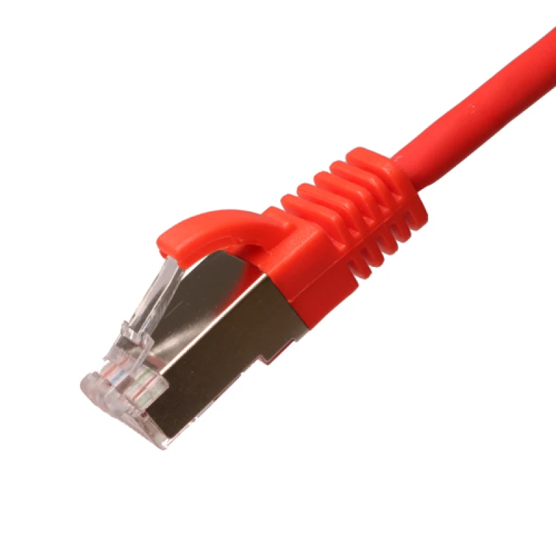 Image of Cablenet 0.5m Cat6a RJ45 Red U/FTP LSOH 30AWG Slim Snagless Booted Pat