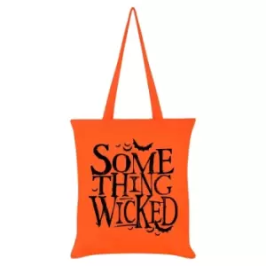 image of Grindstore Something Wicked Halloween Tote Bag (One Size) (Orange/Black)