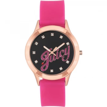 image of Juicy Couture Black And Pink 'Black Label' Ladies Watch - JC/1036RGHP - ROSE