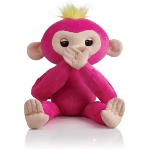 Image of Wow Wee Fingerling Hugs - Bella The Pink Monkey Plush Toy