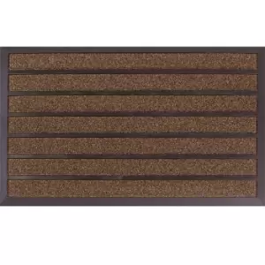 Image of JVL 45x75cm Dirt Stopper Pro Scraper Mat - Brown