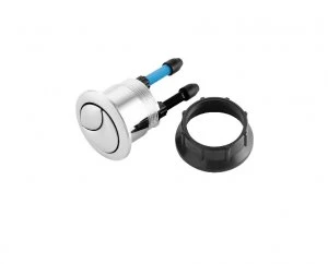 Image of Wickes Dual Flush Toilet Cistern Replacement Push Button - Chrome