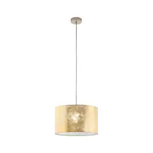 Image of Eglo Viserbella Textured Gold Drum Pendant