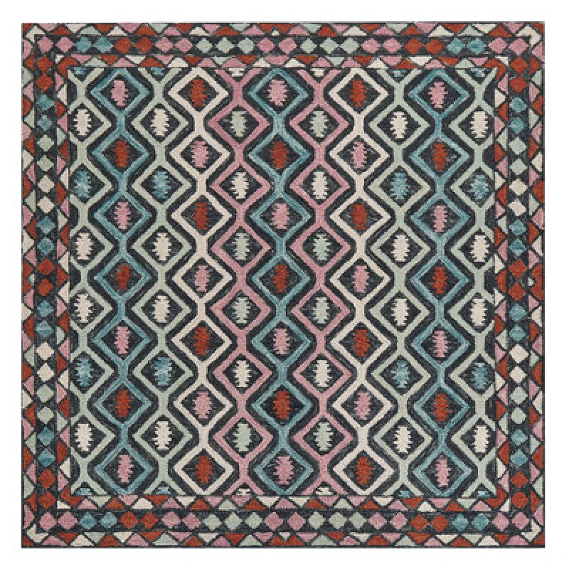 Image of Beliani Rug Haymana Multicolour 200 X 200 Cm Wool