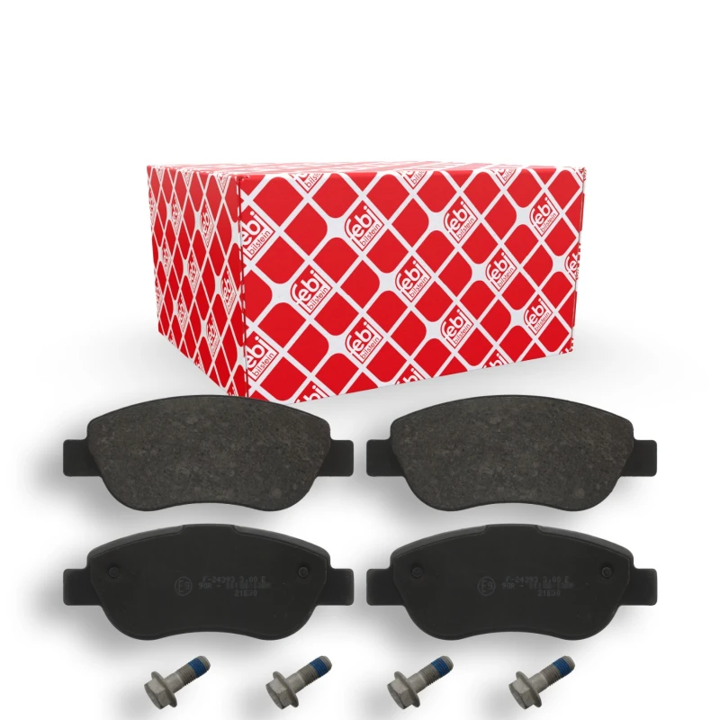 Image of FEBI BILSTEIN 16857 Brake pad set Front Axle, with fastening material Brake Pad Set,disc brake (402)