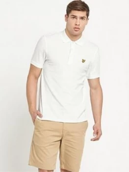 Lyle & Scott Pique Polo Top, White Size M Men