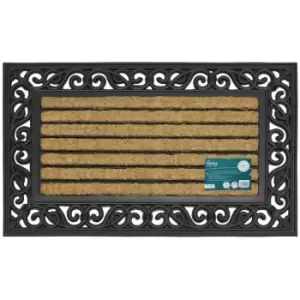 image of Karina Heavy Duty Rubber Coir Door Mat, 45 x 75cm - JVL