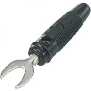 Image of Jack plug Plug straight Pin diameter 4mm Black SCI