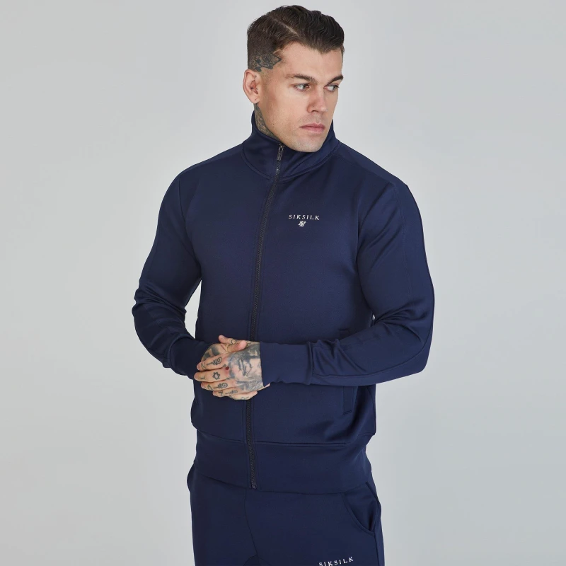 Image of SikSilk Tracksuit Top Mens - Blue Blue 2XL