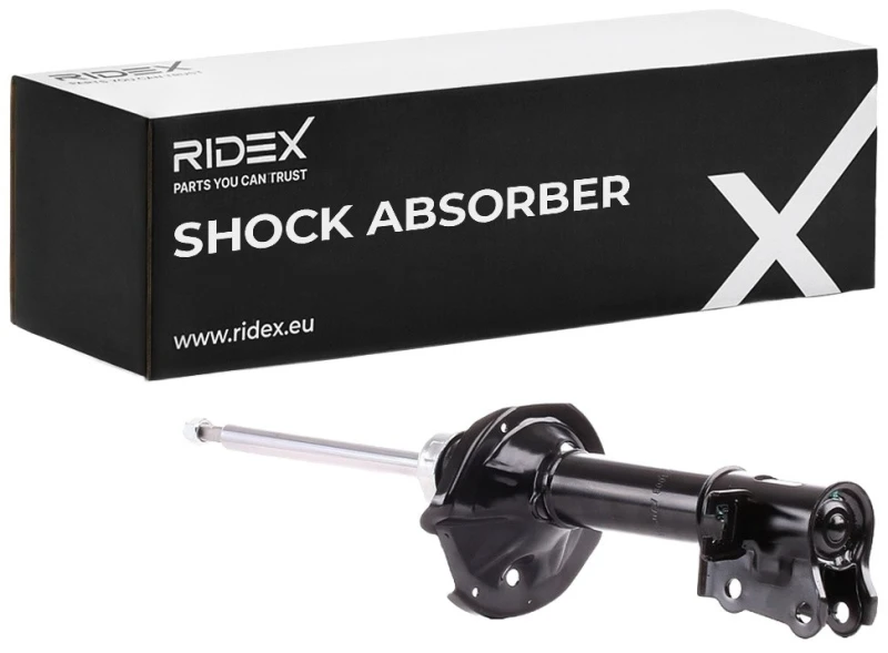 Image of RIDEX 854S0365 Shock absorber Rear Axle Right, Gas Pressure, Twin-Tube, Suspension Strut, Top pin Shock Absorber (854)