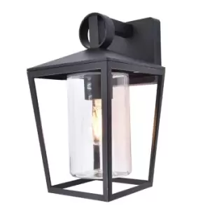 Image of Lutec West Outdoor Lantern Wall Light - Black