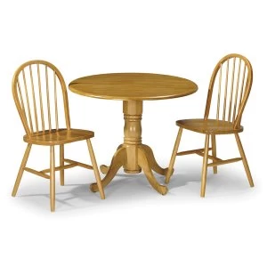 image of Julian Bowen Set Of Dundee Table & 2 Windsor Chairs