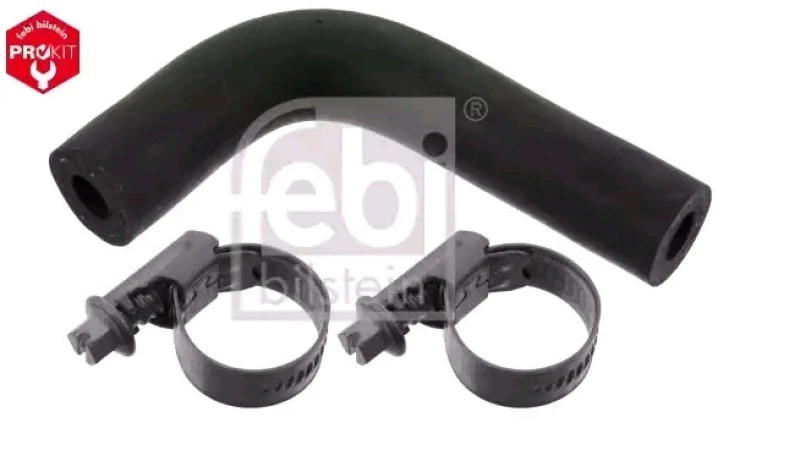 Image of FEBI BILSTEIN 49160 Radiator Hose OE Turbo NEW, EPDM (ethylene propylene diene Monomer (M-class) rubber), with clamps EPDM (ethylene propylene diene M