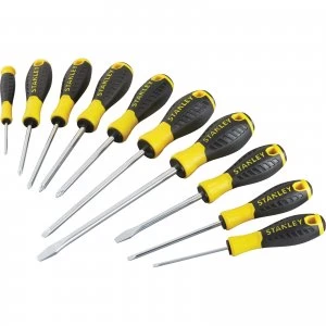 image of Stanley 10 Piece Essential Mixed Screwdriver Set