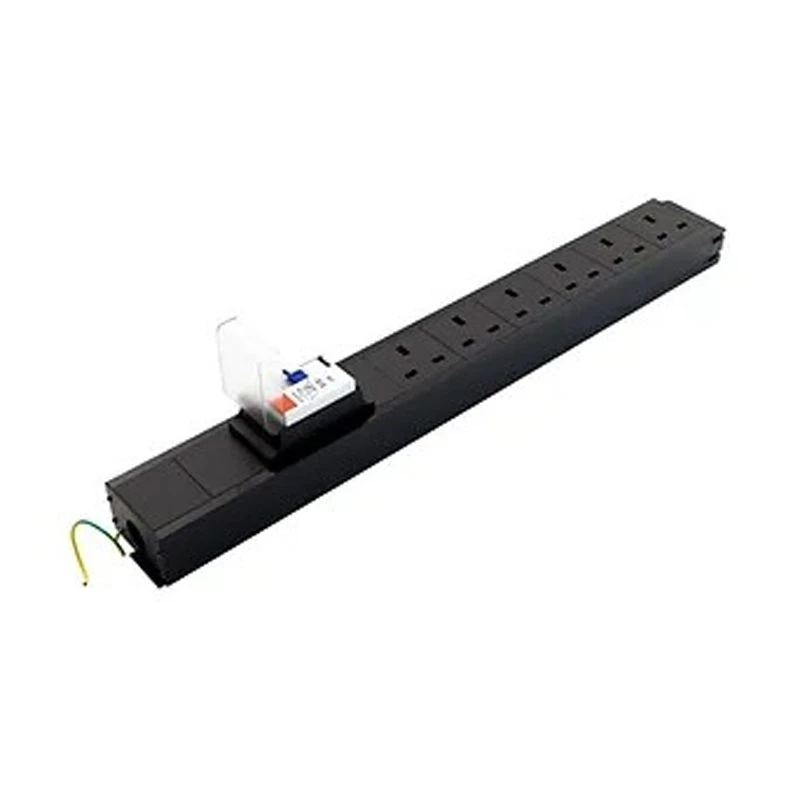 Image of POWERDATA UNDER DESK 6X IND. 3.15A SKTS - 3-POLE CONNECTOR IN/OUT &am