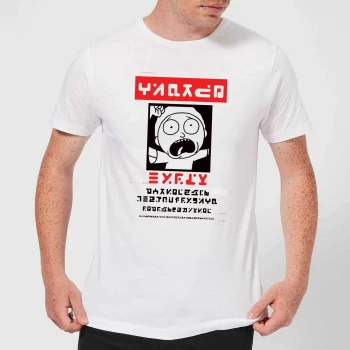 Image of Rick and Morty Wanted Morty Mens T-Shirt - White - XS