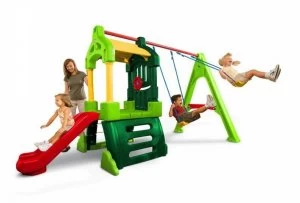 image of Little Tikes Clubhouse Swing Set Natural.