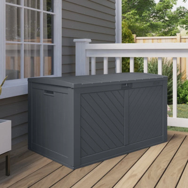 Image of Suncast Colorado 507L Storage Box - Cyberspace Grey BMDB1341C
