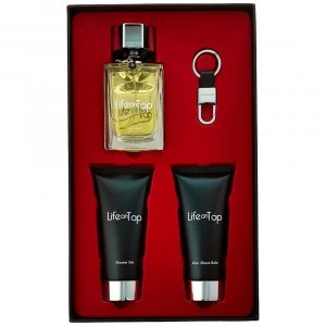 image of Penthouse Life On Top Gift Set 125ml Eau de Toilette + 150ml Aftershave Balm + 150ml Shower Gel + Key Ring