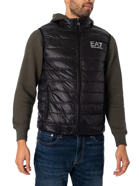 Image of EA7 Down Gilet Black S