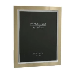 image of 8" x 10" - Impressions Gold & Silver Aluminium Photo Frame