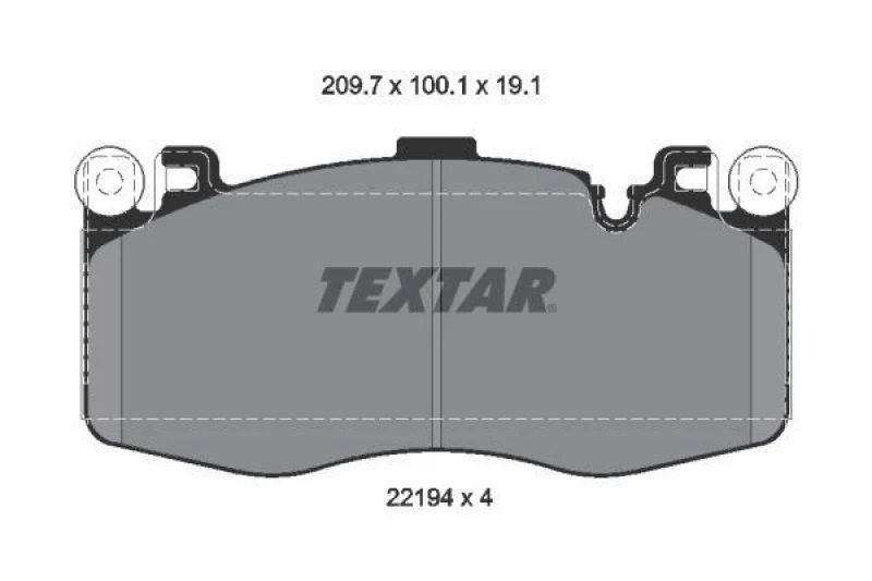 Image of Brake pad set TEXTAR 2219401