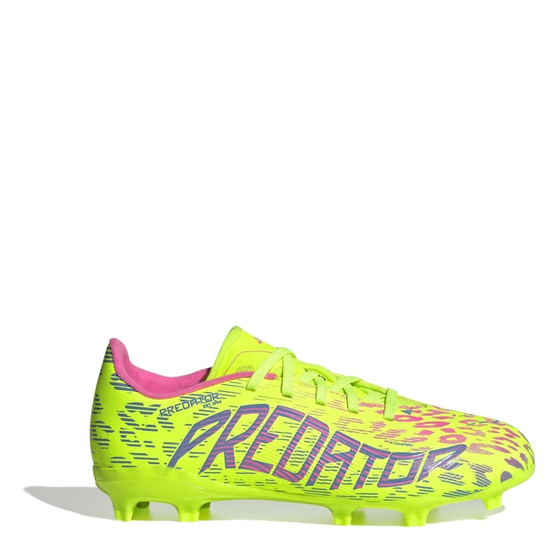 Image of adidas Predator League Juniors Firm Ground Football Boots Yellow/Pink male 5.5 (38.7)