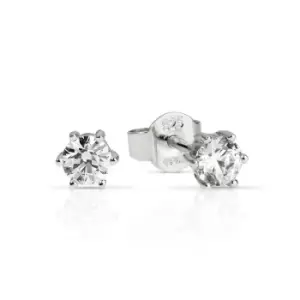 image of Diamonfire Silver Zirconia 0.5ct Solitaire Earrings