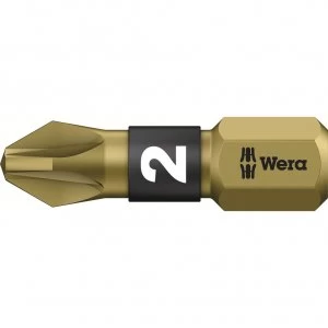 Image of Wera BiTorsion Extra Hard Pozi Screwdriver Bits PZ2 25mm Pack of 10