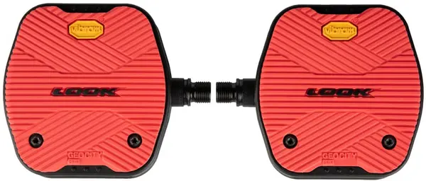 image of Look Geo City Grip Flat Pedals Red