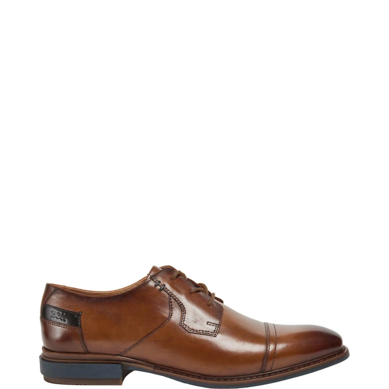 Image of Pod Mens Savage Lace Up Leather Formal Shoes UK Size 8 (EU 42) Cognac POD037-Cognac-8
