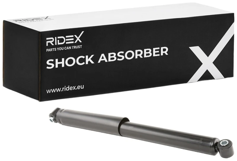 Image of RIDEX 854S0526 Shock absorber Front Axle, Oil Pressure, Twin-Tube, Telescopic Shock Absorber, Bottom eye Shock Absorber (854)