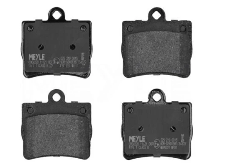 Image of MEYLE 025 219 0015 Brake pad set Rear Axle, excl. wear warning contact, Original Quality, with anti-squeak plate Brake Pad Set,disc brake (402)