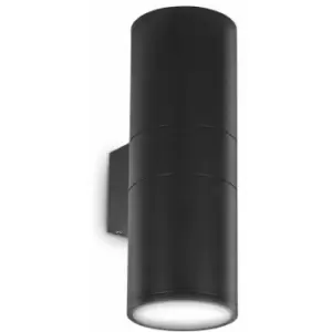 Image of Gun Black wall light 2 bulbs