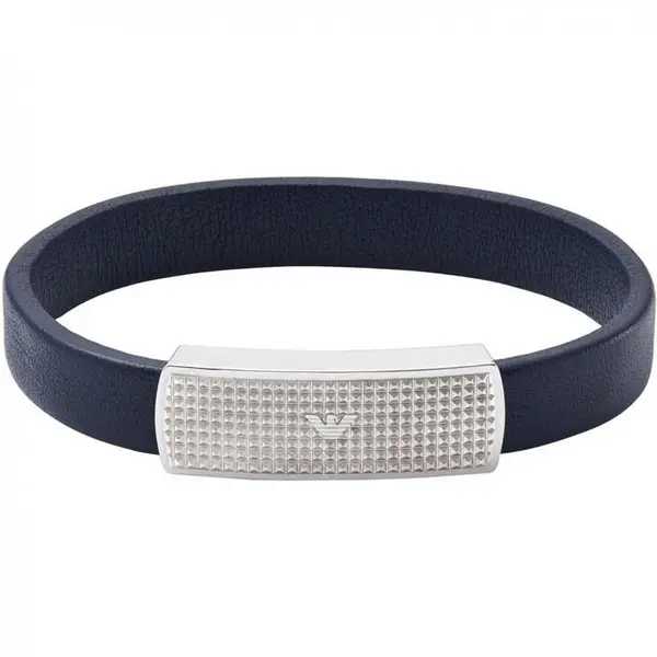 Image of Emporio Armani Mens Emporio Armani Jewellery Leather EGS2987040 - Blue One Size
