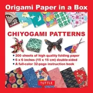 Image of origami paper in a box chiyogami patterns 200 sheets of tuttle origami pa