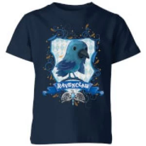 image of Harry Potter Kids Ravenclaw Crest Kids T-Shirt - Navy - 11-12 Years