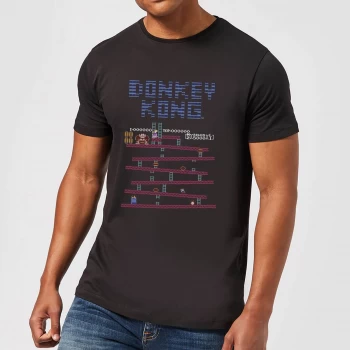 Image of Nintendo Retro Donkey Kong Mens Black T-Shirt - XXL - Black