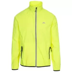 image of Trespass Mens Retract Hi-Vis Packaway Waterproof Jacket. (L) (Hi Visibility Yellow)